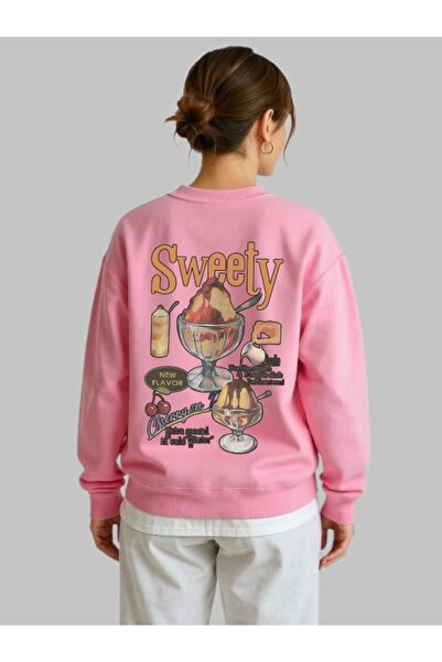 ArtYus Φούτερ με μακρύ μανίκι Unisex Sweety Ice Cream Back Transfer με τύπωμα...