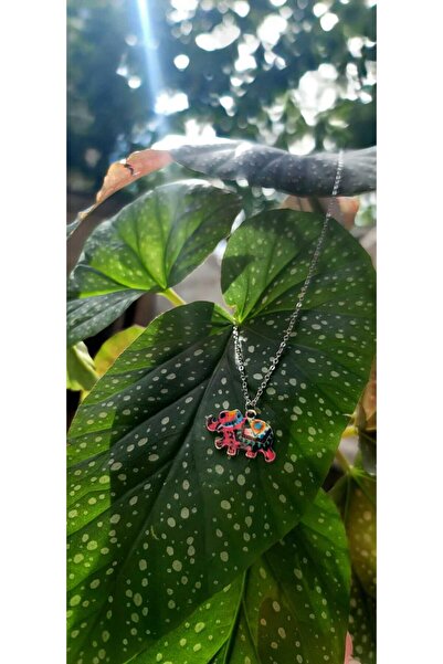 LUNEVIA AKSESUAR Renkli Fil Kolye