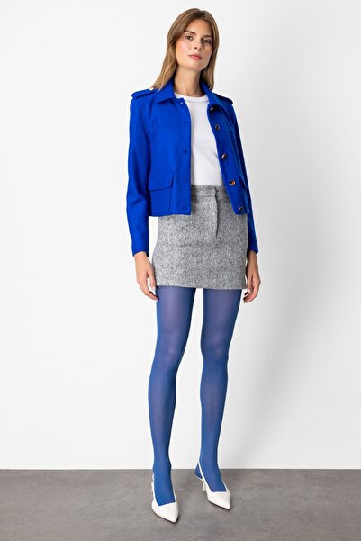 Mi Pret a Porter تنورة قصيرة من ماركة Mi Köprülu مع جيوب جانبية