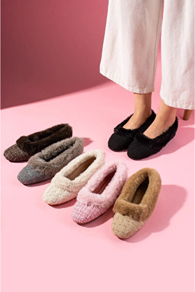 SHOUGO Плюшеві деталі, м'яка тканина, зручні та легкі домашні капці