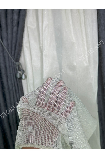 Storlant Atina Lüx Fantazi Tül Perde | Ağır Gramajlı, 1/3 Sık Pileli, Ütü Ger...