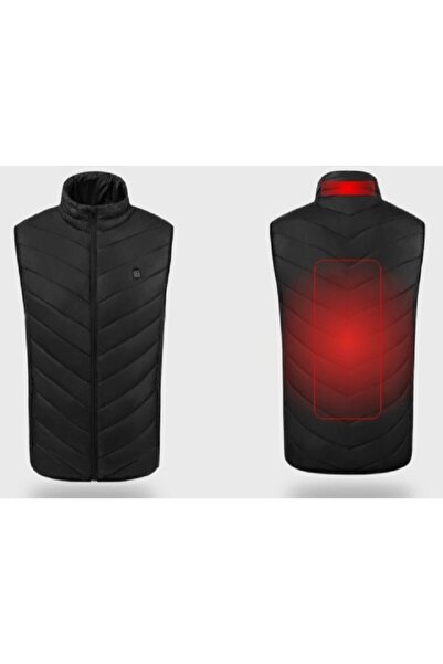 Flippy Heated Smart Vest, Unisex, 2 Heating Zones, Cotton Fill, 3 Temps, USB, Black, M (45-50 kg)