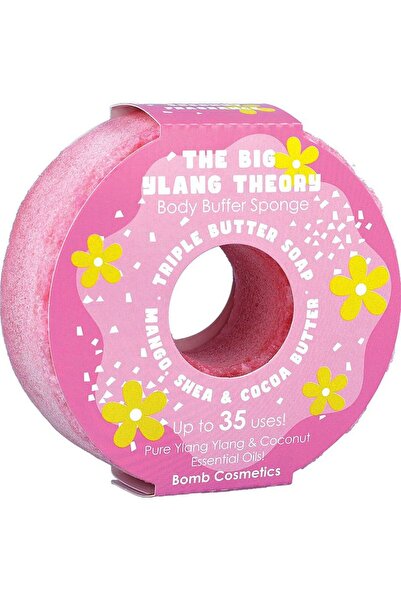 Bomb Cosmetics Exfoliating soap with sponge The Big Ylang Theory Donut Body Buffer,