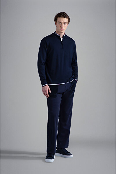 PAUL&SHARK MEN'S KNITTED T-SHIRT C.WCOTTON