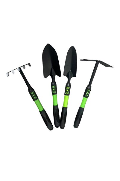 Bibilel Set of 4 Garden Tools for Planting, Soil Processing and Plant Care