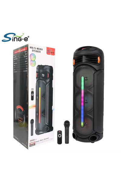 singe Speakers Bluetooth Party Portable Big Power Stereo Subwoofer Outdoor Speakers with Mic