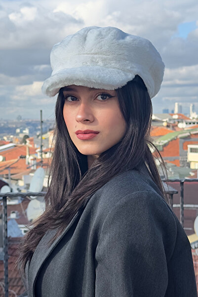 Mollycrush Plush Captain Sailor Hat Luxury Faux Fur Women's Hat