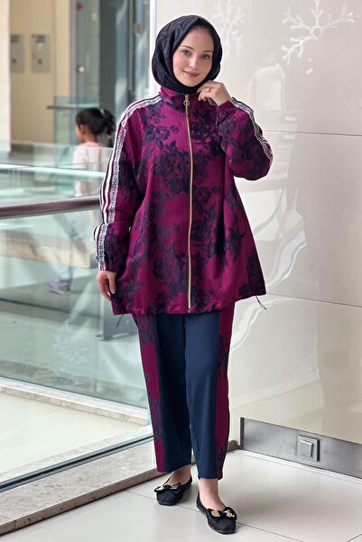 Ghisa Double Line Piping Detail Cap Pants Set