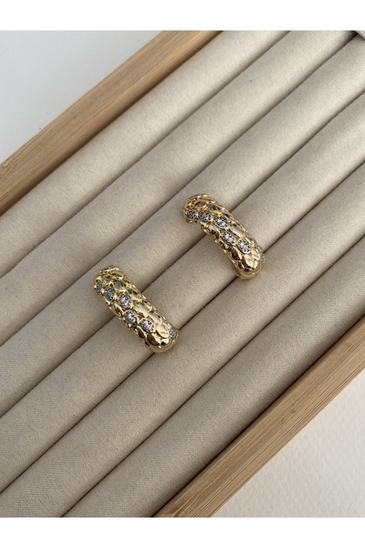 Pinery Jewels C Taşlı 3 Cm Kadın Küpe Çifti