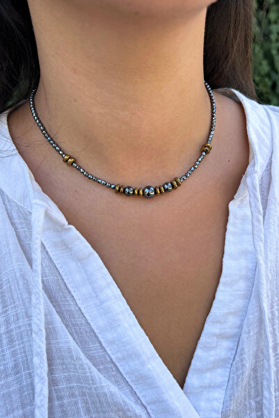 Suerte Accessories El Yapımı Hematit Doğal Taşlı Özel Tasarım Hematit Doğalta...