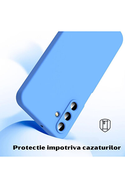 Samsung Carcasă pentru Galaxy A25 din silicon catifelat cu protecție pentru cameră - Albastră