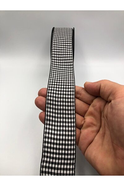 DUCK HOBY 5 Metre Ekose kurdele Dama desen ( 4 cm genişlik ) Yılbaşı Kurdele,...