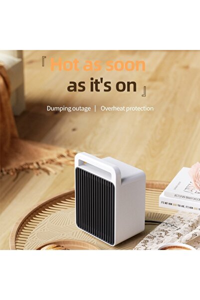 Flippy Mini Fan Heater Flippy, 900W, 2-Stage Temperature, Auto Shut-off, Carry Handle, 15×10.3×21 cm, Whi