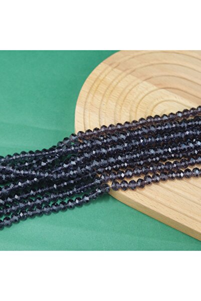 Prestij Boncuk Kristal Boncuk 8 mm Şeffaf Mor