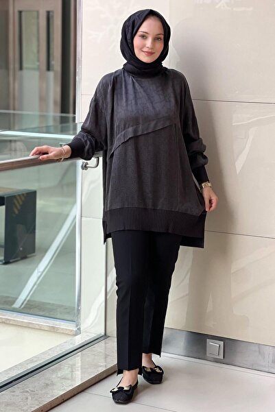 Nuss Vegan Silk Tunic with Ribbed Front