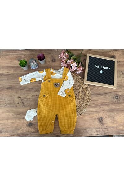 Baby Tavlı Kıds Nafitto Bebek Tulum Takımı 2 Parça – Body ve Tulum Seti