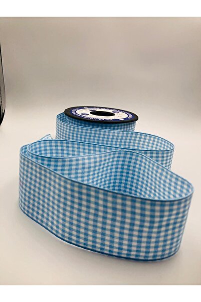 DUCK HOBY 5 Metre Ekose kurdele Dama desen ( 4 cm genişlik ) Yılbaşı Kurdele,...