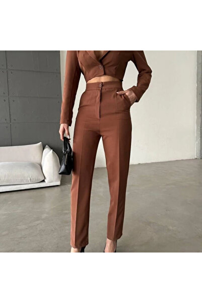 gl00my Salopetă decoltată - culoare maro amar