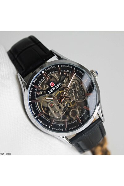 Reward Rwa142280 Leather Band Automatic Men's Wristwatch