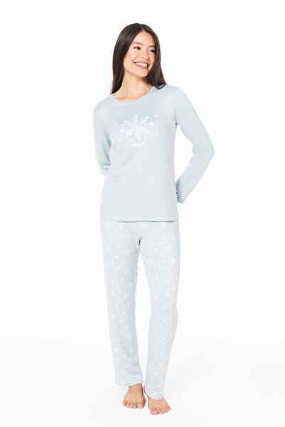 U.S. Polo Assn. Kadın İnce Polar Pijama Takım