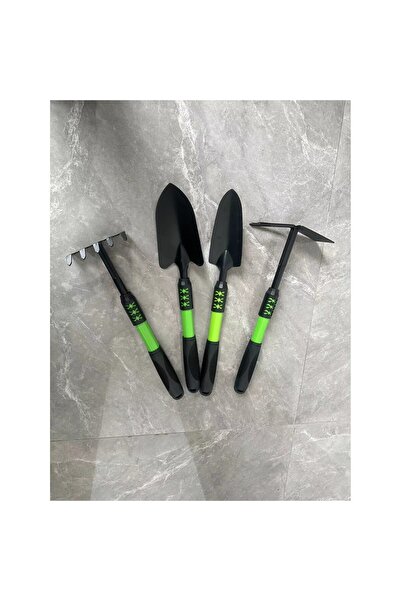 Flippy Σετ Εργαλείων Κήπου 4 τεμαχίων, για Φύτευση, 43 x 11 cm, Μαύρο/Πράσινο