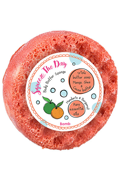 Bomb Cosmetics Sapun cu burete pentru masaj Squeeze The Day,