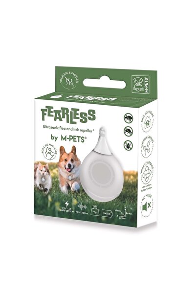M-PETS Fearless Ultrasonic Flea and Tick Repellent White