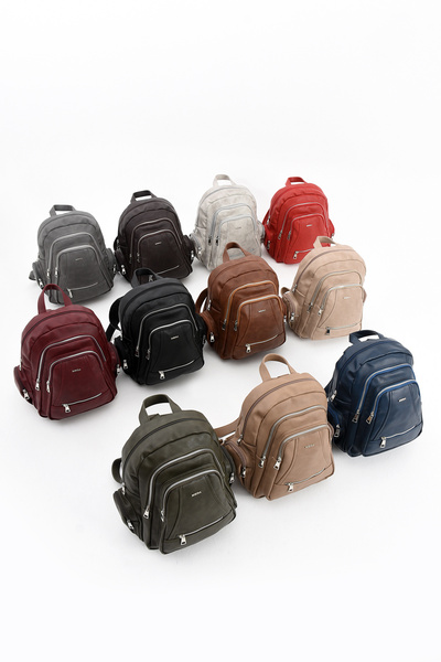çantamgelsin Mega Polo Lisbon/Soft Leather Multi-Compartment Women's Backpack