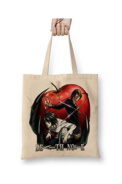 Toyaso Τσάντα από ύφασμα Death Note Τσάντα αγορών με μακριά λαβή Τσάντα παραλίας