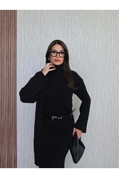 ESRAHELVACI Σετ φούστα με πλεκτό σάλι με πλεξούδα