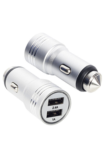 Powermaster Powerway X-633 Çift Usb'li 3.1 Amper Metal Çakmaklık Araç Şarj Ci...