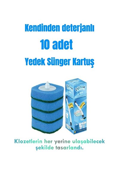 Wellnax breeze refresh Kendinden deterjanlı, 10 adet yedek sünger