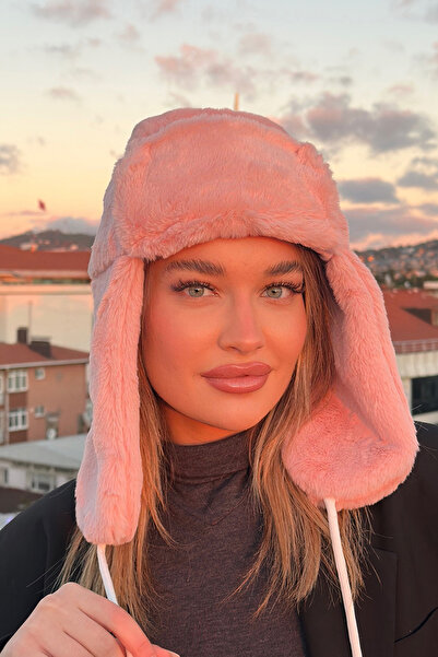 Mollycrush Women's Faux Plush Furry Elite Pompom Hat Beanie