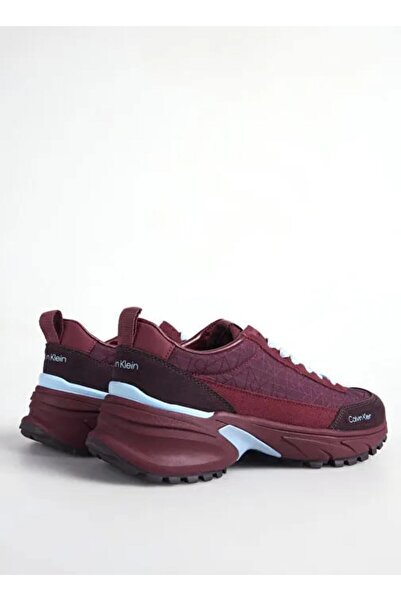 Calvin Klein Kadın Kalın Topuk Bağlamalı Süet Kumaş Rahat Taban Mor Sneaker YW0YW01995-VH2