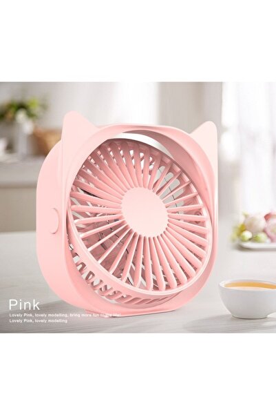 Flippy Mini USB desk fan Flippy, 360° rotation, 3 speeds, 13.5 x 12.8 cm, Pink