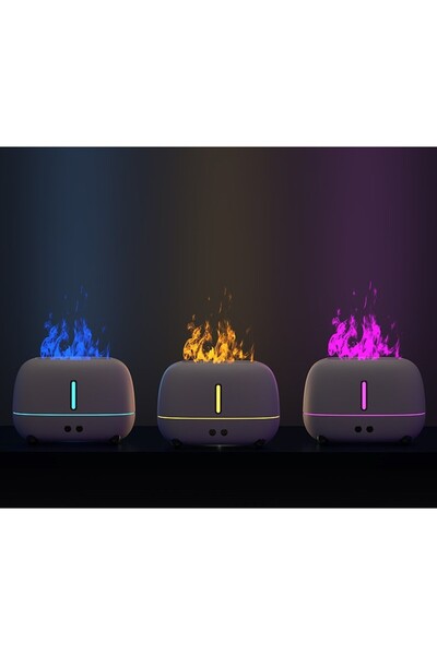 Flippy Υγραντήρας Φλόγας με Αρωματοθεραπεία, 7 Χρώματα, 250 ml, Μαύρο