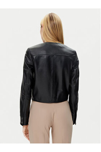 BOSS Women's Leather jacket 50531325 Black