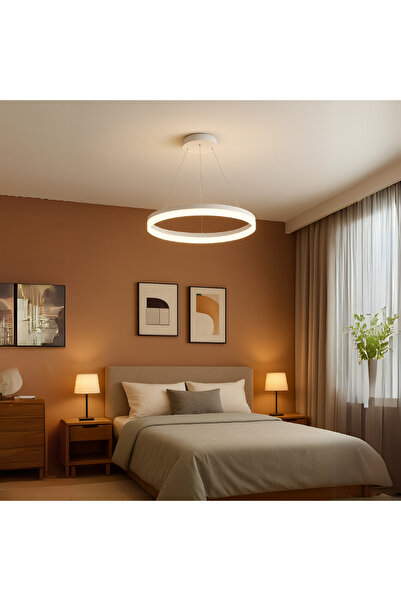 ALC-Shop LED chandelier with remote control ANINA 33W, Cold/Warm/Neutral light, Dimmable, White, Adjustable height