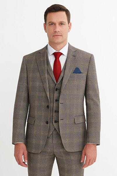 BRUEGEL Yelekli Takım Elbise Slim Fit