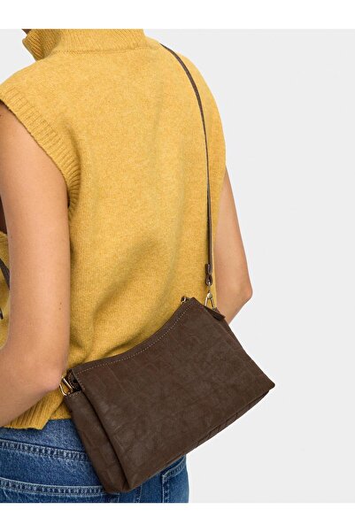 PARFOIS Deri Efektli Çapraz Çanta