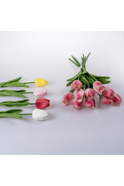 Hinora Yapay Islak Lale 6lı Demet Gerçek Dokulu Lale Buketi