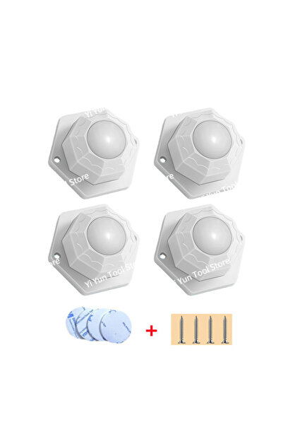 Choice 4Pc white nylon 4Pcs Furniture Casters Wheels 200Kg Heavy Duty Univers...
