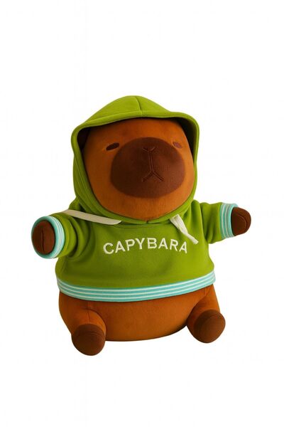 Ecrou Sweatshirtlü Capybara Peluş Oyuncak 35 cm