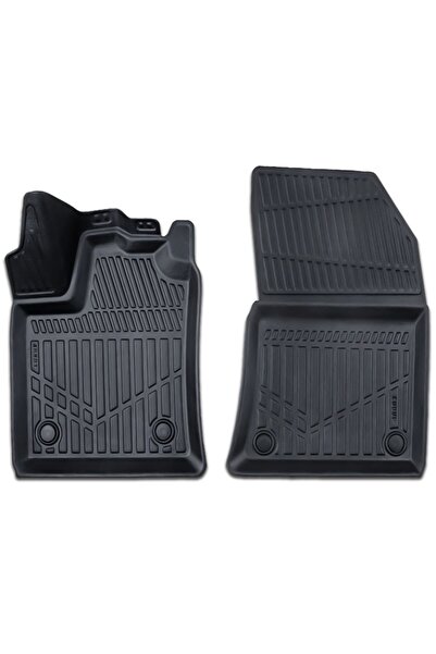 CED AUTO TRADE Set de 2 covorașe auto din cauciuc pentru partea din față a Renault Express 2021->, formă de tavă 3D