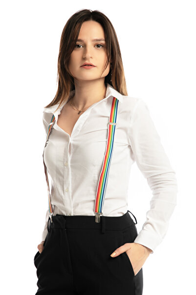 DWOY Λεπτό παντελόνι με λουράκι για ενήλικες σε χρώμα Rainbow