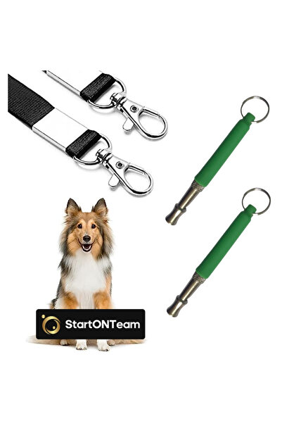StartONTeam Fluier profesional cu ultrasunete anti-lătrat pentru dresaj, respingere sau rependere câini agresivi, verde