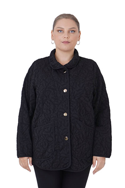 Darkmen Jachetă neagră de mărime mare pentru femei