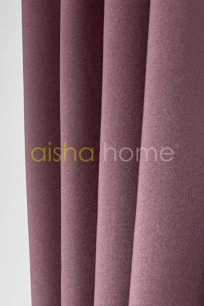 Aisha Home Keten Görünümlü Blackout Termal Karartma Işık Geçirmez Fon Perde G...