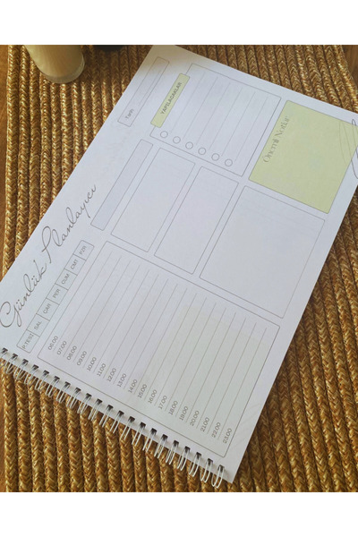 NovaNotlar 4A Daily Planner – Daily Planner – Spiral Bound / Agenda / Notebook / Ring Binder