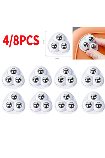 Choice 4 قطع من الفولاذ الأبيض، 4 قطع من عجلات عالمية لاصقة ذاتية اللصق بدون ...